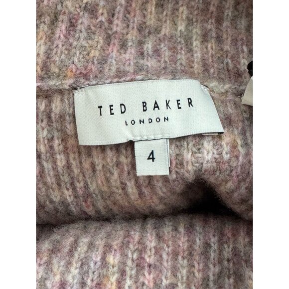 Ted Baker London NWT Cchloe Wool Blend Turtleneck Sweater Lt Pink Womens 10 (4) - Picture 3 of 13